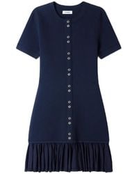 Sandro - Short Knit Dress With Ruffles - Lyst