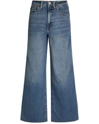 GOOD AMERICAN - Buttoned Wide-Leg Jeans - Lyst