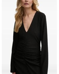 Gestuz - V-Neck Ruched Dress - Lyst