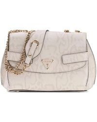Guess - Serenova Snakeskin-Print Shoulder Bag - Lyst