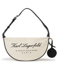 KARL LAGERFELD - Hotel Karl Half Moon Shoulder Bag - Lyst