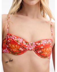 FARM Rio - Floral-Pattern Bikini Top - Lyst