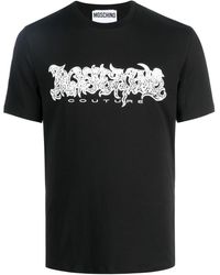 Moschino - Logo-print Stretch-cotton T-shirt - Lyst
