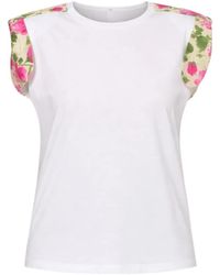 Liu Jo - Floral-Print Bow-Detail T-Shirt - Lyst