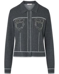 Liu Jo - Knit Jacket With Beads - Lyst