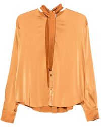 forte_forte - Pussy-Bow Button-Down Shirt - Lyst