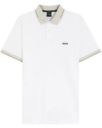 BOSS - Logo-Print Polo Shirt - Lyst