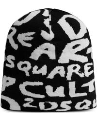 DSquared² - Logo Intarsia-Knit Wool Beanie - Lyst