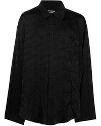 Balenciaga - Overhemd Met Jacquard Logo - Lyst