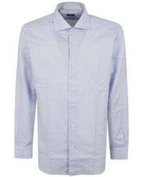 Barba Napoli - Chemise En Piqué À Manches Longues - Lyst