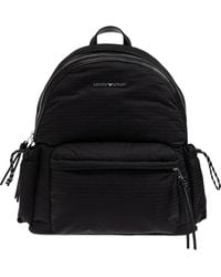 Emporio Armani - Logo-Plaque Quilted Backpack - Lyst