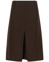 MISENITHE - Anne-Mary Midi-Rok Met Split - Lyst