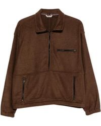 AURALEE - Half-Zip Fleece Sweatshirt - Lyst