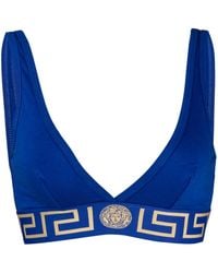 Versace - Greca Border Triangle Bralette - Lyst