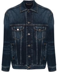 Dolce & Gabbana - Veste En Jean À Plaque Logo - Lyst