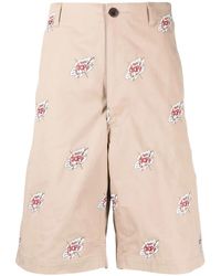 Junya Watanabe - Graphic-Print Cotton Shorts - Lyst
