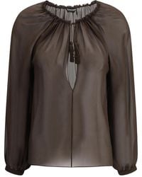 Tom Ford - Blouse En Soie À Manches Longues - Lyst