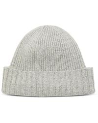 John Smedley - Gerippte Elkea Beanie - Lyst