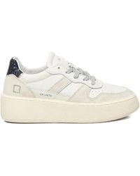 Date - Glitter-Detailing Platform Sneakers - Lyst