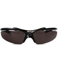 Balenciaga - Bb-Plaque Geometric-Frame Sunglasses - Lyst