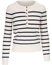 Veronica Beard - Dianora Striped Knitted Top - Lyst