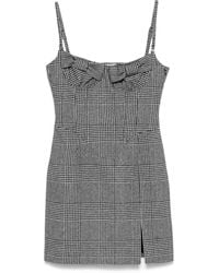 Vivetta - Vestido corto a cuadros príncipe de Gales - Lyst