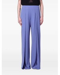 Emporio Armani - Crêpe-Texture Palazzo Pants - Lyst