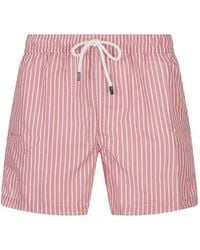 Fedeli - Striped Swim Shorts - Lyst