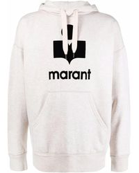 Isabel Marant - Miley Flocked-logo Hoodie - Lyst