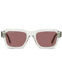 Lacoste - Rectangular Wire-Core Sunglasses - Lyst