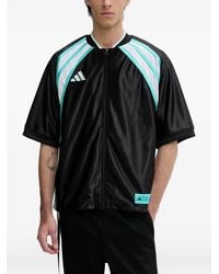 adidas - Mercedes Las Vegas Logo-Print Zip-Up T-Shirt - Lyst