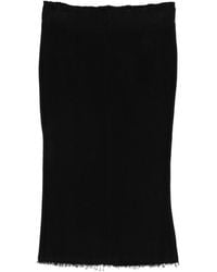 TOTEME - Fringed Jersey Midi Skirt - Lyst