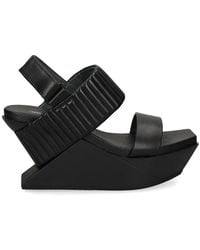United Nude - Delta Wedge Puffier Quilted Touch-Strap Sandals - Lyst