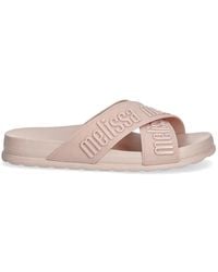 Melissa - Logo-Embossed Crossover Slides - Lyst