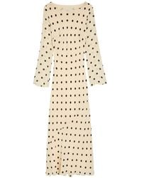 Reformation - Esra Polka Dot Chiffon Maxi Dress - Lyst