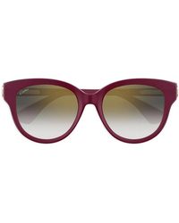 Cartier - Round Frame Sunglasses - Lyst
