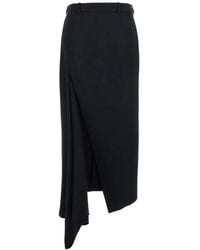 Givenchy - Slashed Long Skirt - Lyst