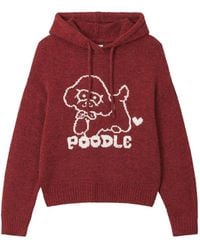Chocoolate - Intarsia-Knit Drawstring Hoodie - Lyst