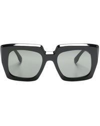 Retrosuperfuture - Logo-Print Square-Frame Sunglasses - Lyst