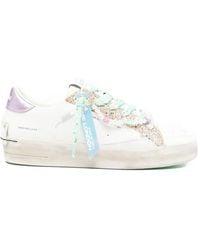 Crime London - Sk8 Deluxe Glitter Lace Sneakers - Lyst