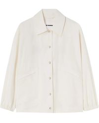 Jil Sander - Logo-print Shirt Jacket - Lyst