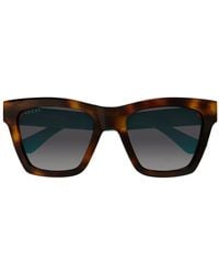 Gucci - Tortoiseshell-Effect Square-Frame Sunglasses - Lyst