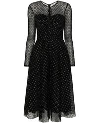 Nissa - Ausgestelltes Midikleid Mit Glitter-Punkten - Lyst