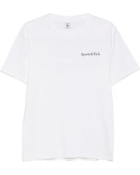 Sporty & Rich - Play Tennis Logo-Print T-Shirt - Lyst