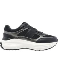 Tod's - Leather-Panelled Lace-Up Sneakers - Lyst