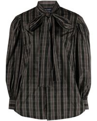 Sofie D'Hoore - Pussy Bow-collar Plaid Check-print Blouse - Lyst