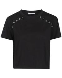 Patrizia Pepe - Eyelet-Embellishment T-Shirt - Lyst