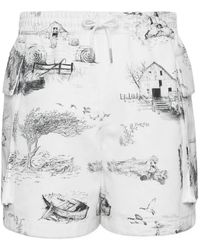 Thom Browne - Cargo Corti Con Stampa - Lyst