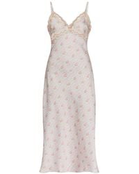 LoveShackFancy - Robe Mi-Longue Idris À Fleurs - Lyst