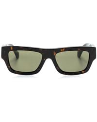 Gucci - Sonnenbrille Mit Eckigem Gestell - Lyst